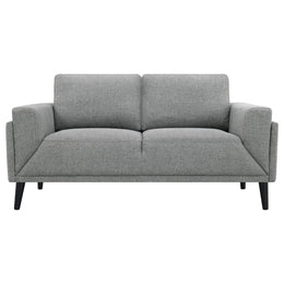 Rilynn Upholstered Track Arm Loveseat Brown