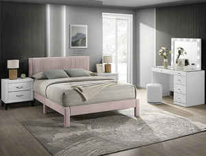 Lucia Bedroom Set Platform Pink