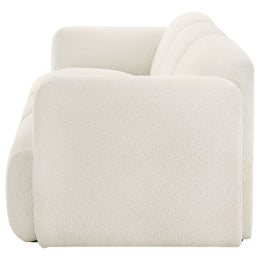Dorset Fabric Upholstered Round Track Arm Sofa White
