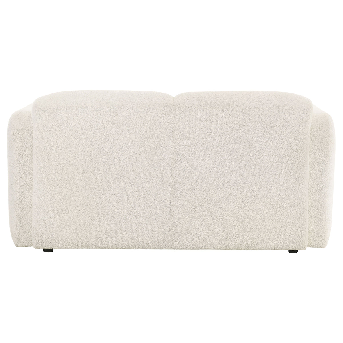 Dorset Fabric Upholstered Round Track Arm Loveseat White