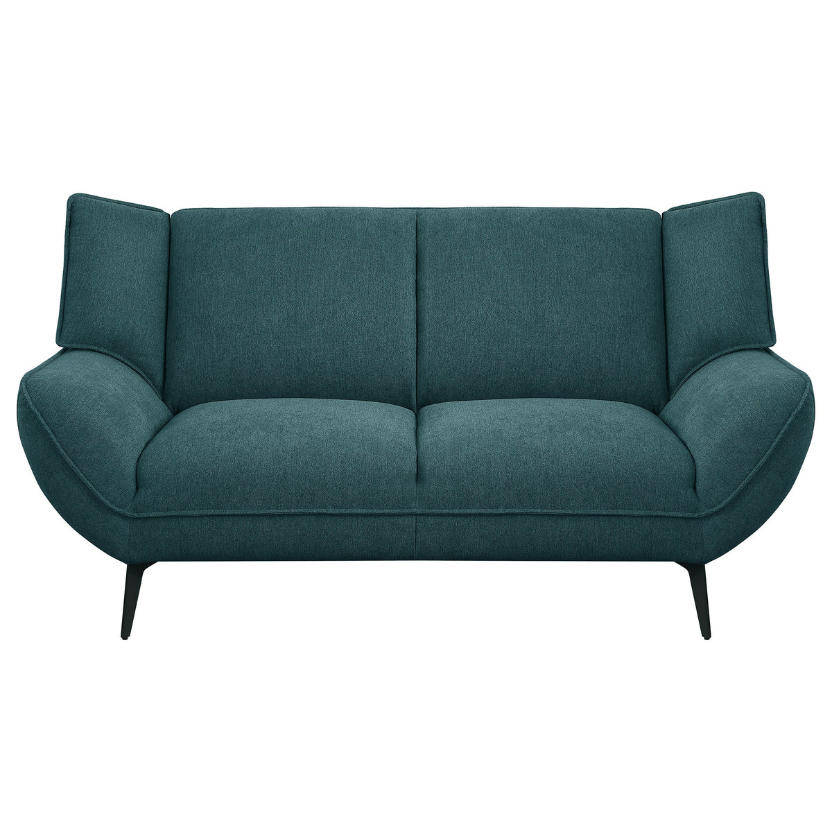 Acton Upholstered Flared Arm Loveseat Teal Blue