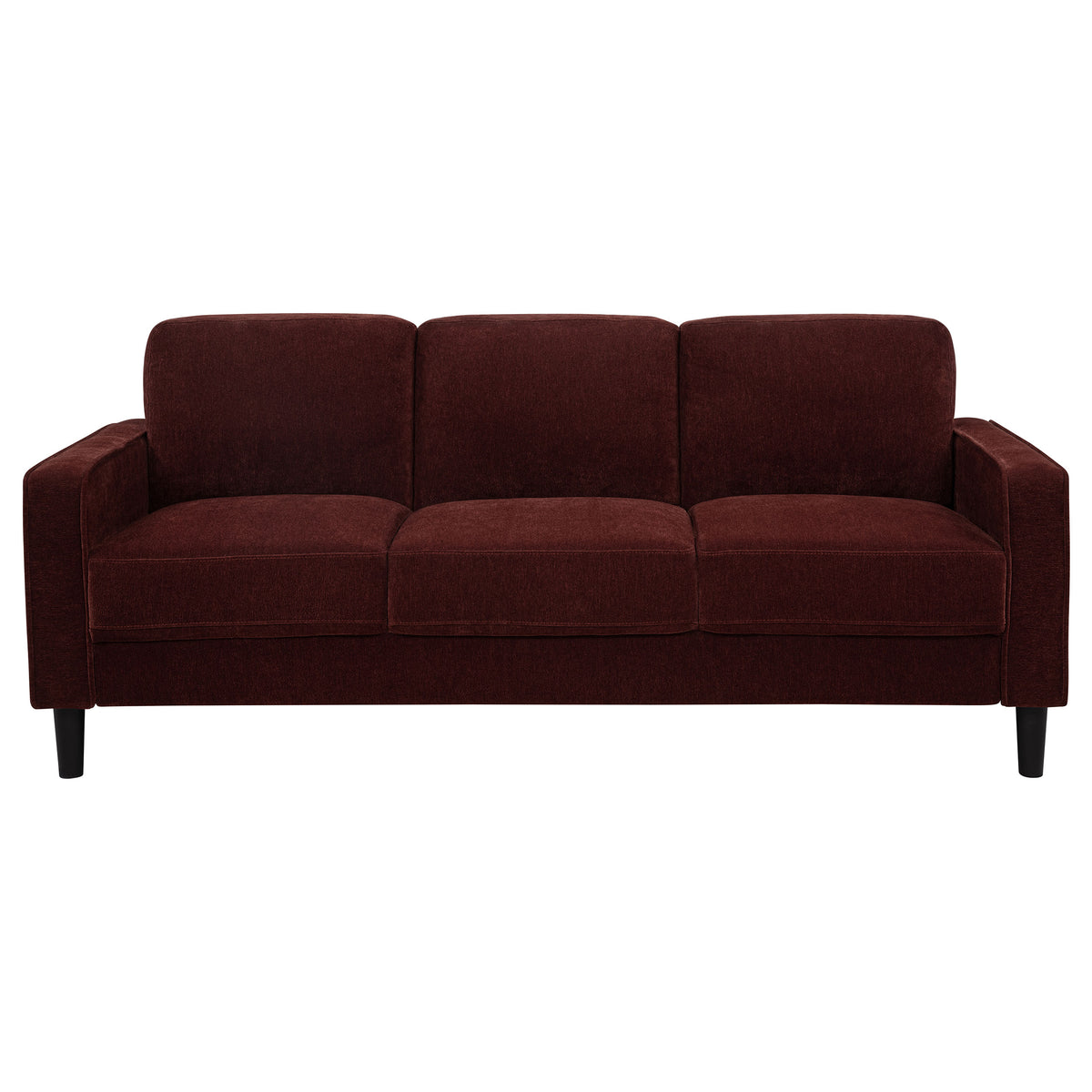 Ruth 77-inch Fabric Upholstered Track Arm Sofa Rust Red