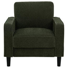 Ruth Fabric Upholstered Track Arm Accent Chair Matcha Green
