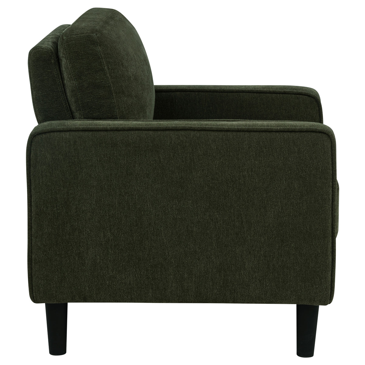Ruth Fabric Upholstered Track Arm Accent Chair Matcha Green