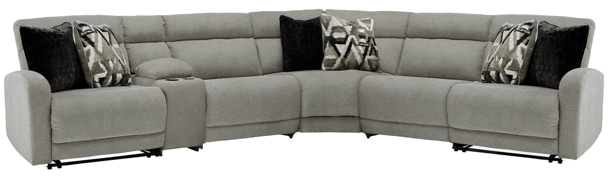 5-Piece Power Reclining Sectional with Chaise