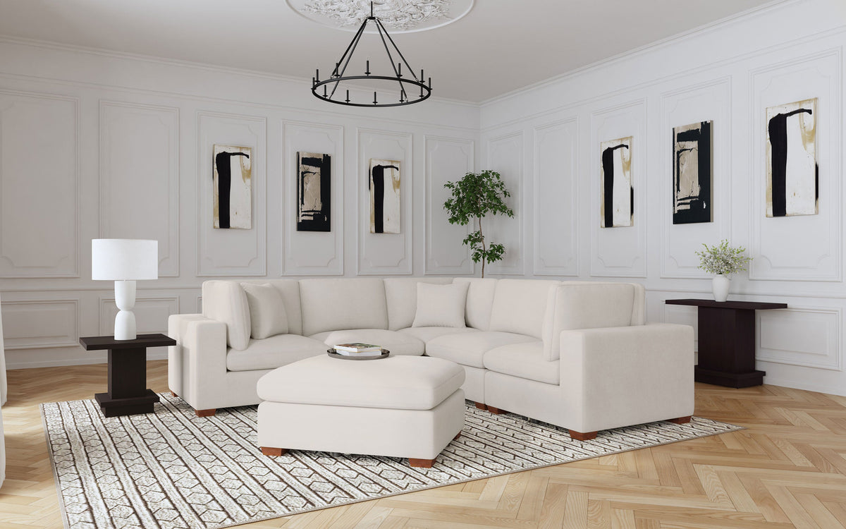 Lakeview  Upholstered Modular Sectional Chocolate