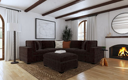 Lakeview  Upholstered Modular Sectional Chocolate