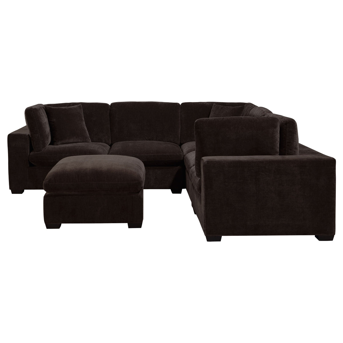 Lakeview  Upholstered Modular Sectional Chocolate