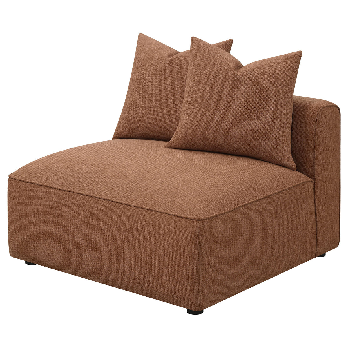 Jennifer Upholstered Armless Chair Grey
