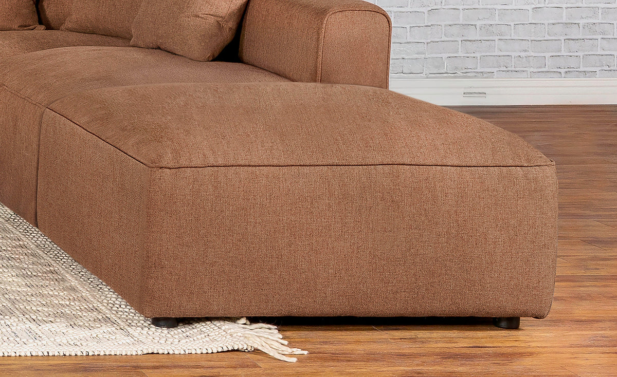 Jennifer Square Upholstered Ottoman Grey