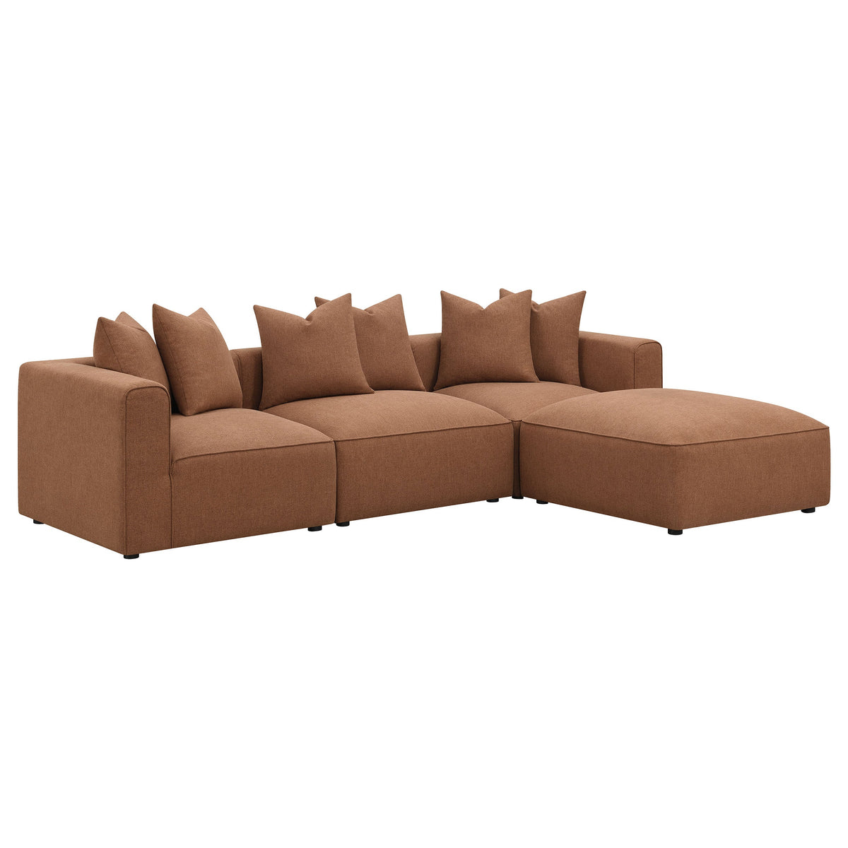 Jennifer Square Upholstered Ottoman Grey