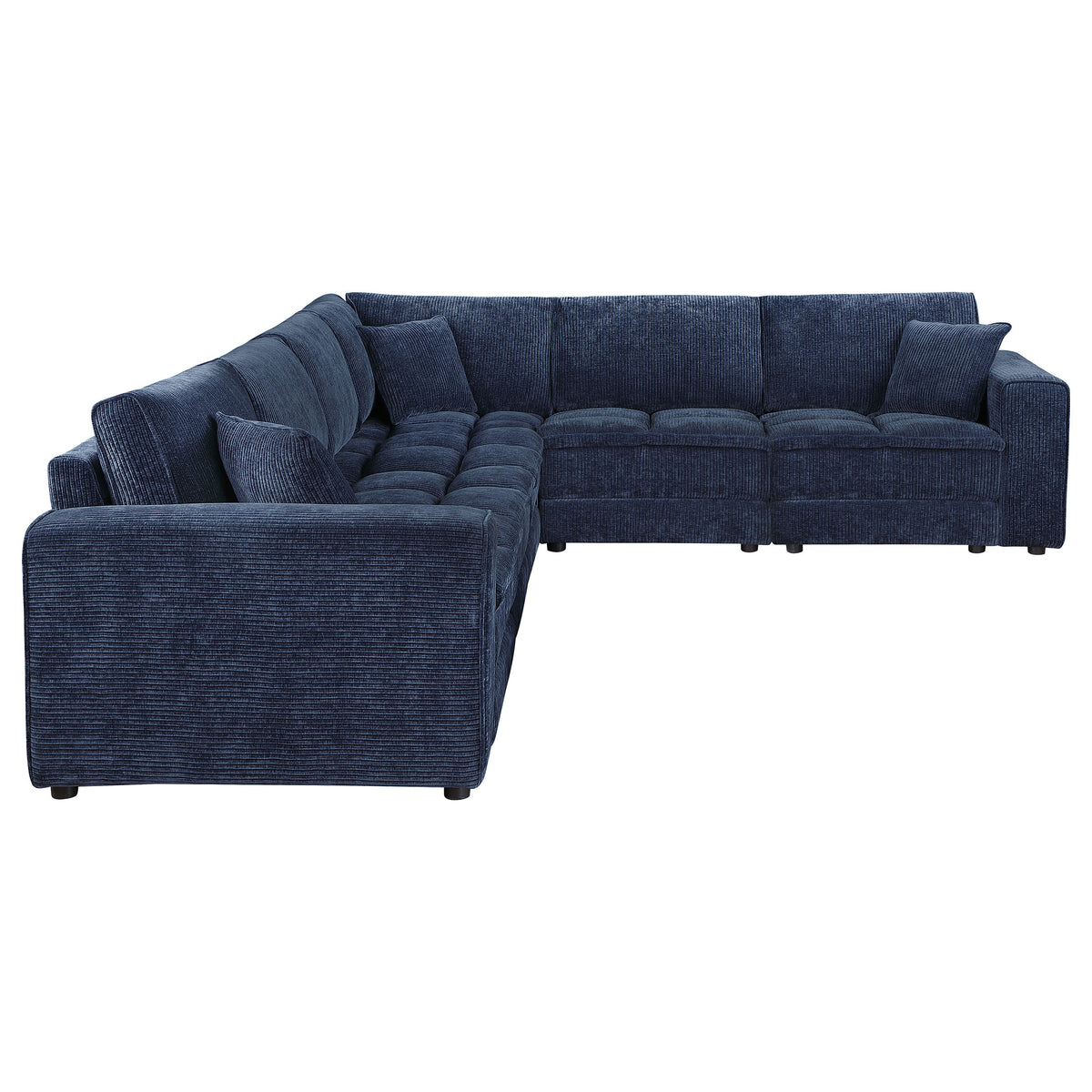 Atlantic 6-piece Upholstered Modular Sectional Sofa Blue