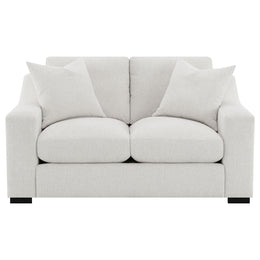 Ashlyn Fabric Upholstered Track Arm Loveseat Sand