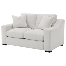 Ashlyn Fabric Upholstered Track Arm Loveseat Sand