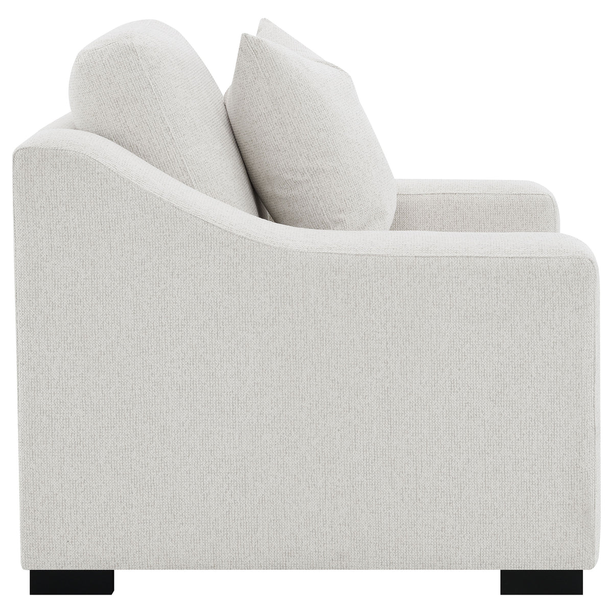Ashlyn Fabric Upholstered Track Arm Accent Chair Sand