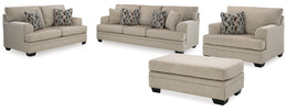 Stonemeade Sofa Chaise, Chair, and Ottoman
