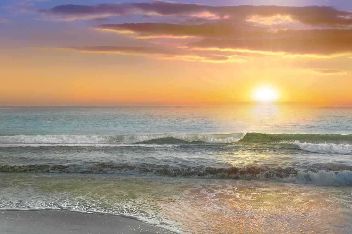 Dawn Rays By Mike Calascibetta Giclee Canvas