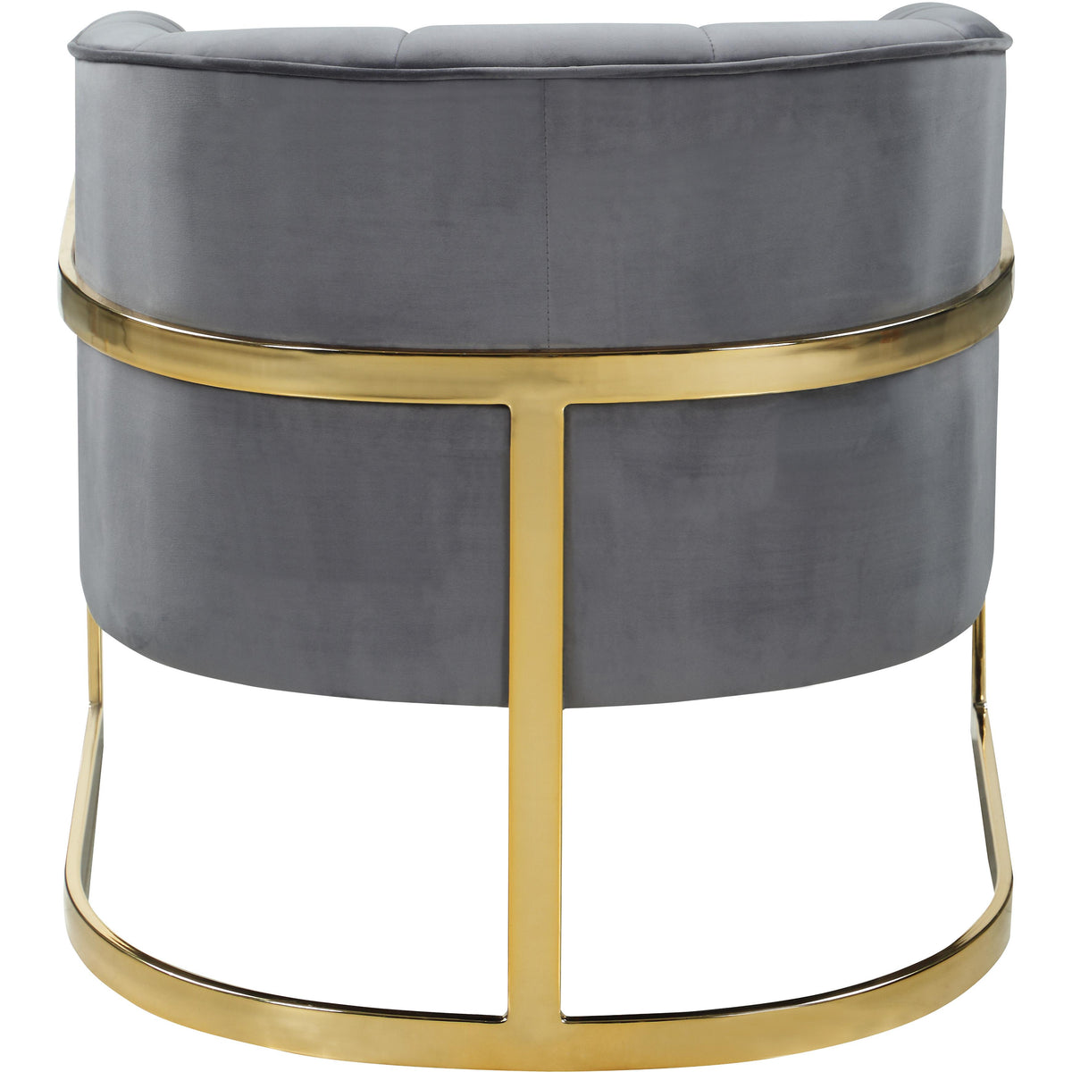 Meridian Carter Grey Velvet Accent Chair