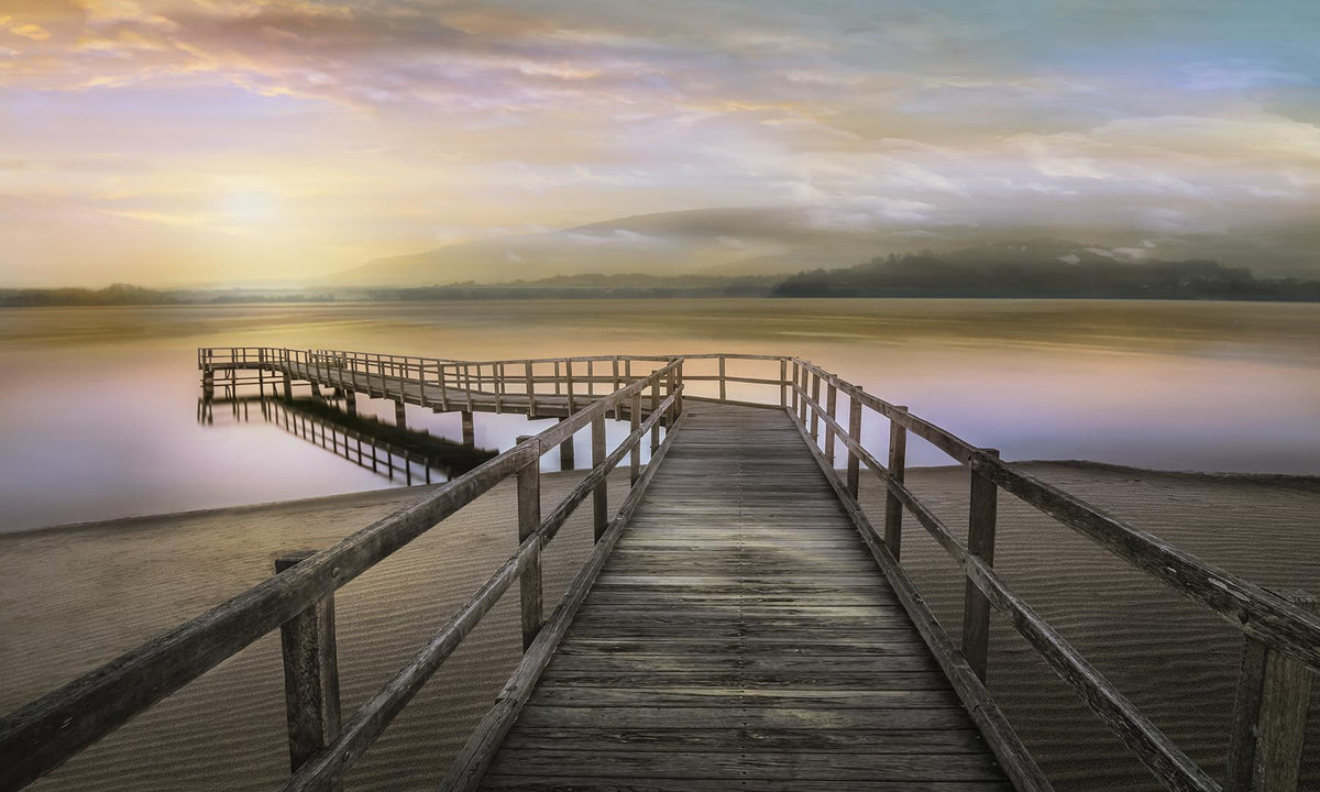 Morning On The Lake By Mike Calascibetta Giclee Canvas