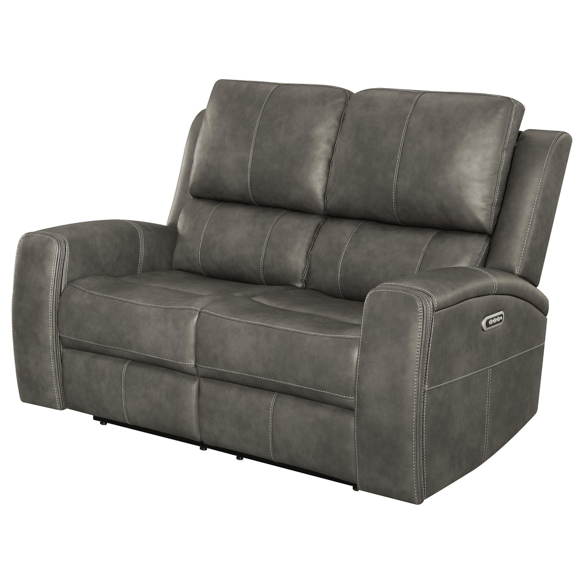 Brickston Triple Power Reclining Loveseat Charcoal