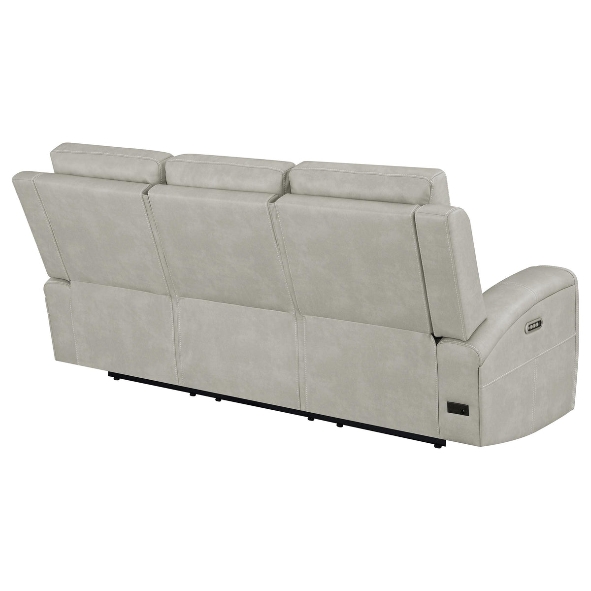 Brickston Triple Power Reclining Sofa Grey