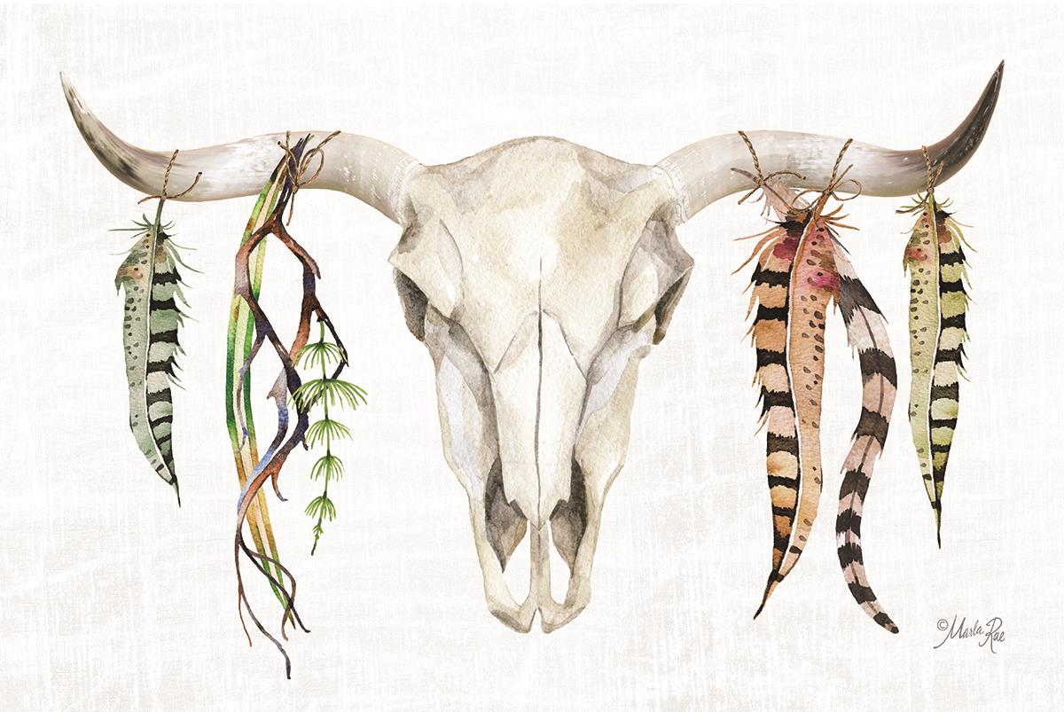 Tribal Skull Ii By Marla Rae Giclee Canvas