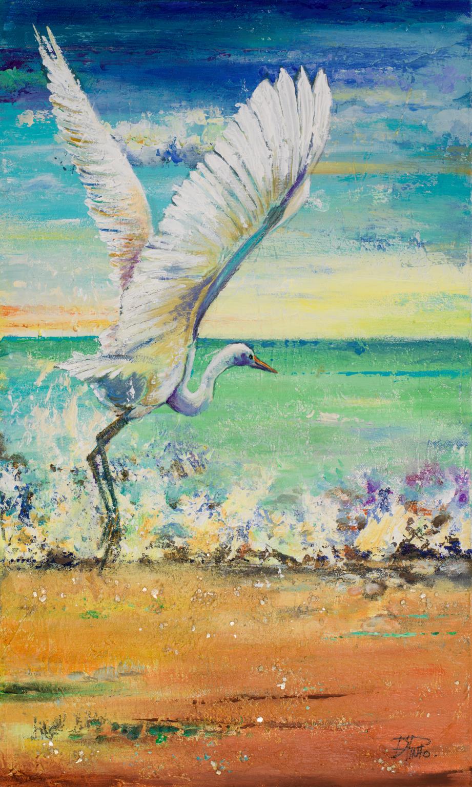 Great Egret I By Patricia Pinto Giclee Canvas
