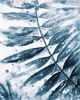 Blue Jungle Leaf Ii By Patricia Pinto Giclee Canvas