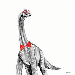 Longneck In A Bow Tie By Rachel Nieman Giclee Canvas