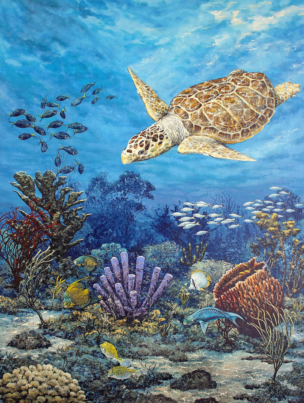 Copperhead Turtle By James Harris Giclee Canvas