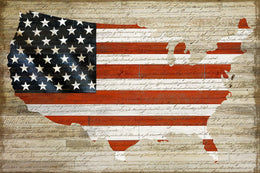 American Flag By Daniela Santiago Giclee Canvas