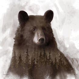 Forest Bear By Carol Robinson Giclee Canvas