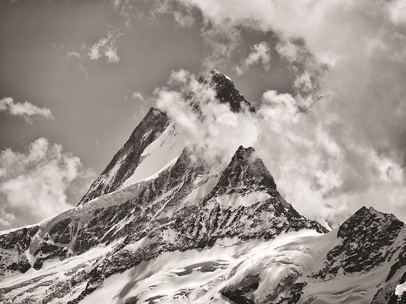 The Schreckhorn In The Bernese Alps By Martin Podt Photography Giclee Canvas