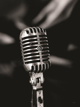 Vintage Microphone By Jennifer Rigsby Giclee Canvas