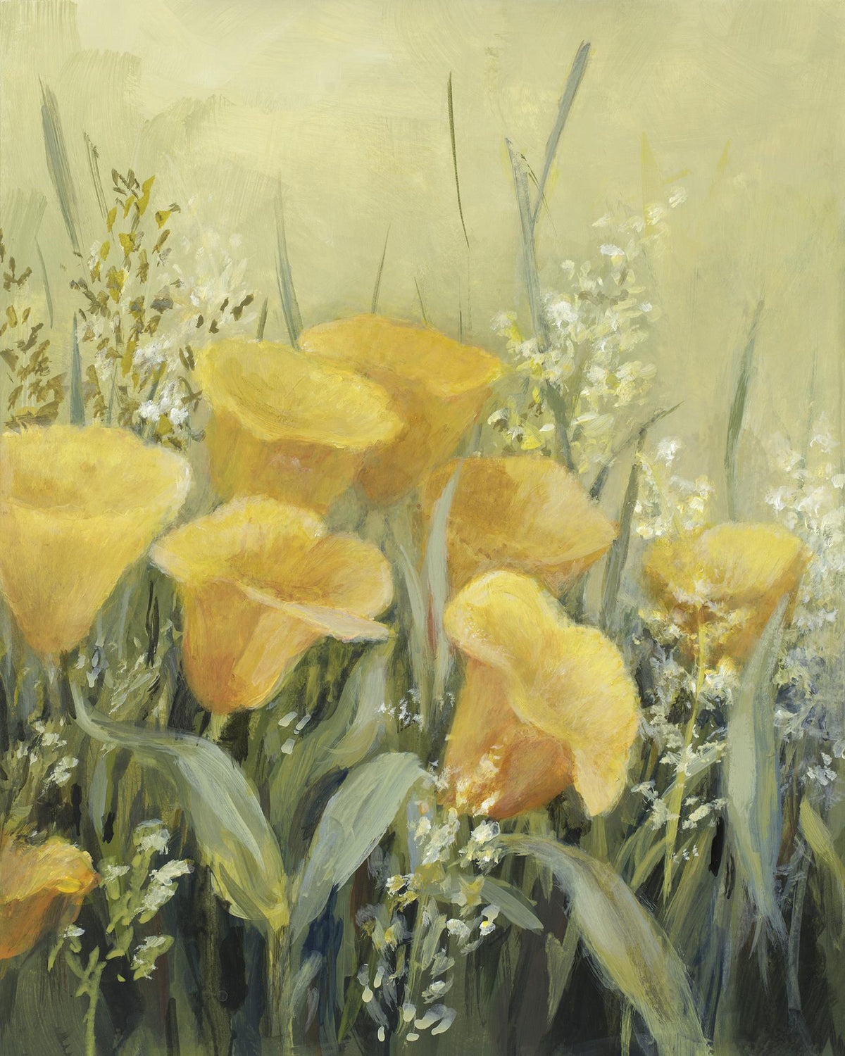 Golden Horned Poppies By Lanie Loreth Giclee Canvas