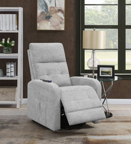 Howie Upholstered Power Lift Massage Chair Charcoal