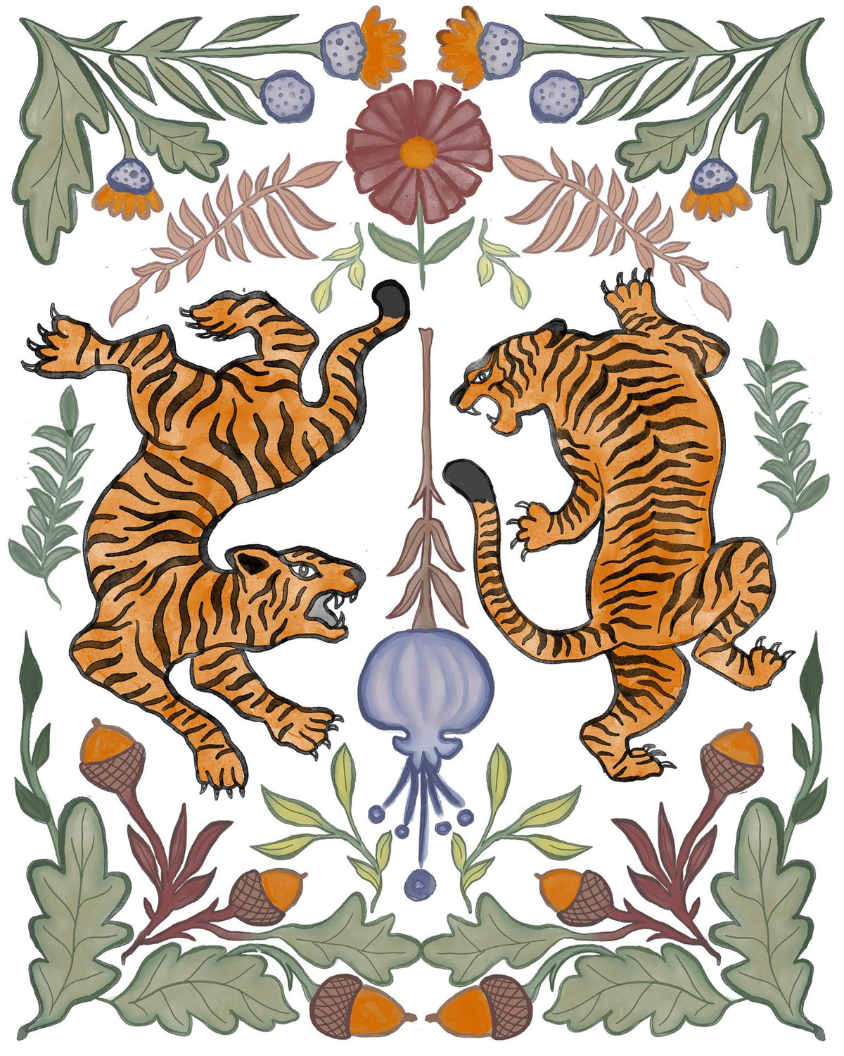 Tiger Duo By Elizabeth Medley Giclee Canvas