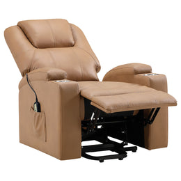 Armstrong Upholstered Power Lift Massage Recliner Black