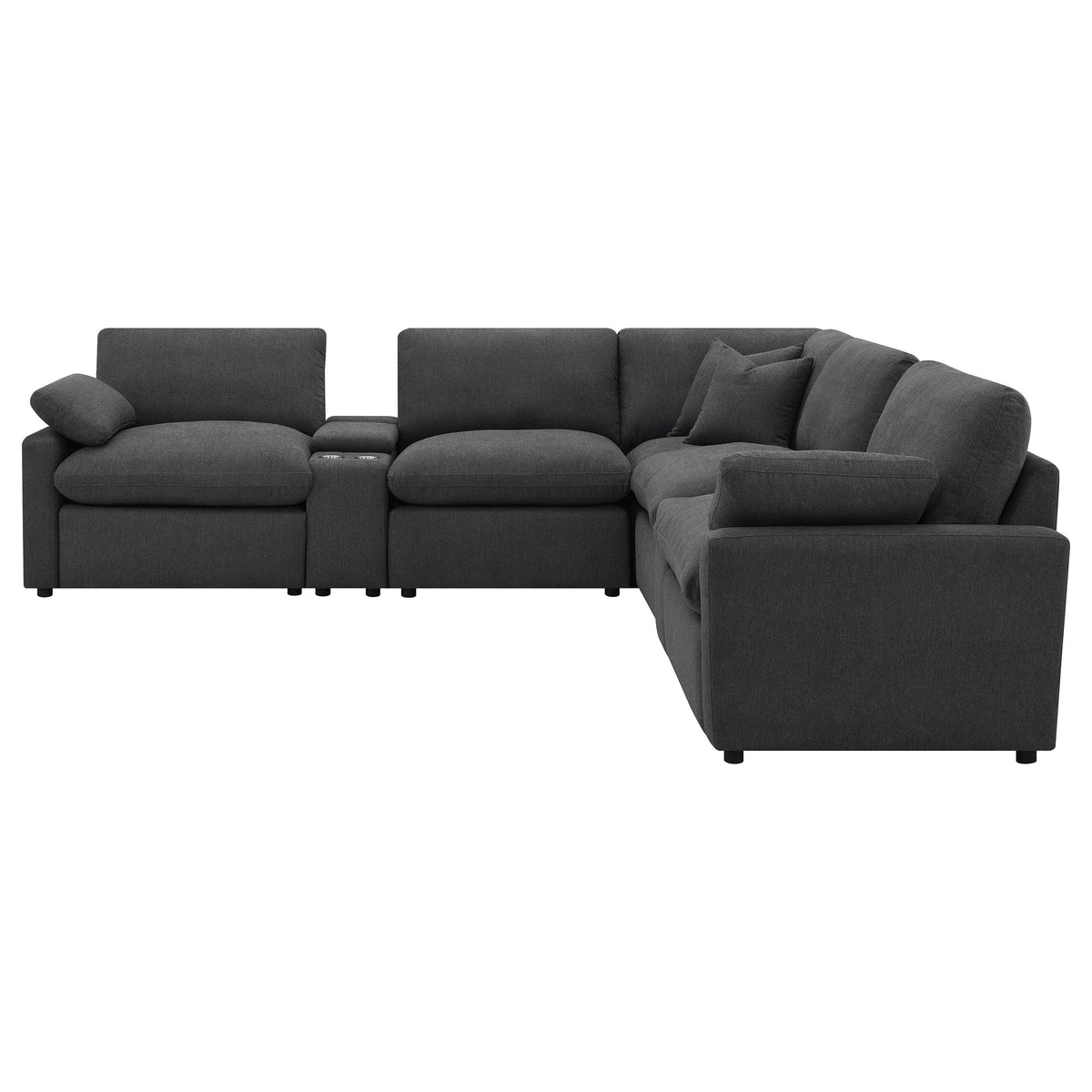 Collins  Modular Power Reclining Sectional Dark Grey