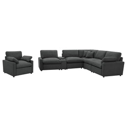 Collins  Modular Power Reclining Sectional Dark Grey