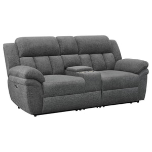 Bahrain Upholstered Motion Loveseat Charcoal