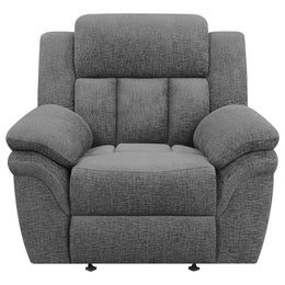 Bahrain Upholstered Glider Recliner Charcoal