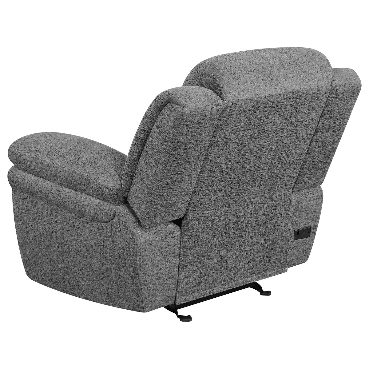 Bahrain Upholstered Glider Recliner Charcoal
