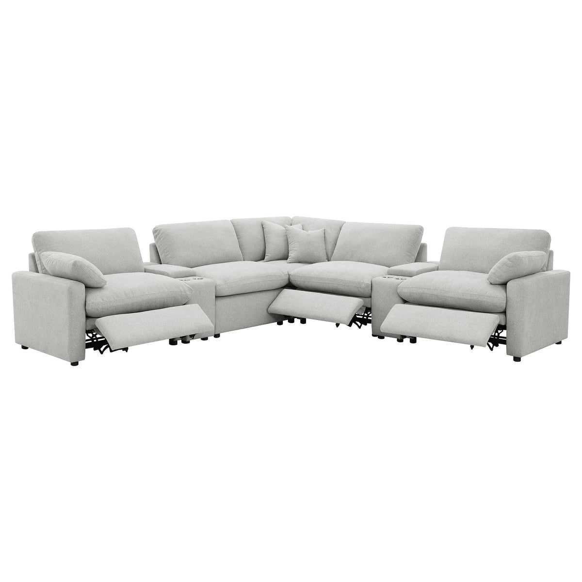 Collins  Modular Power Reclining Sectional Dark Grey