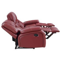 Camila Upholstered Motion Reclining Sofa Black