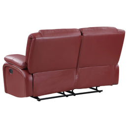 Camila Upholstered Motion Reclining Loveseat Black