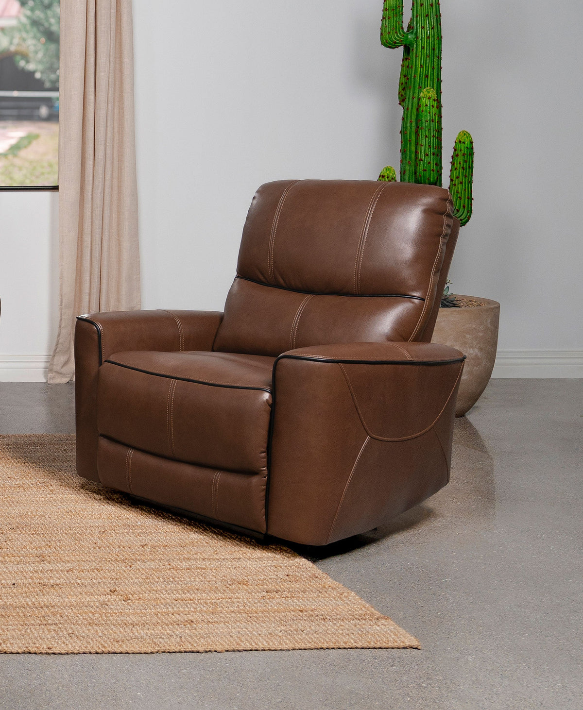 Greenfield Upholstered Power Recliner Chair Dove Grey