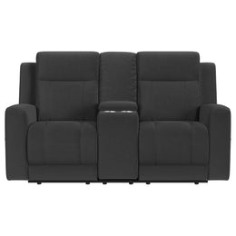 Brentwood Upholstered Motion Reclining Loveseat Taupe