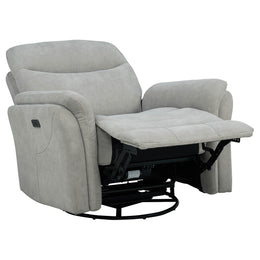 Adler Upholstered Power Swivel Glider Recliner