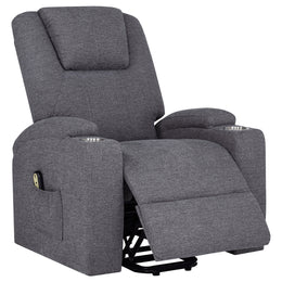Louie Chenille Upholstered Power Lift Massage Chair